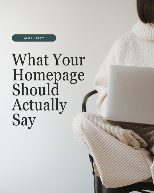 Website Copy for Conscious Brands: What Your Homepage Should Actually Say